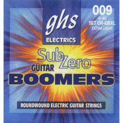 Струны для электрогитары никелир.сталь, кругл.обмотка; (9-11-16-24-32-42); Sub-Zero Boomers GHS CR-GBXL