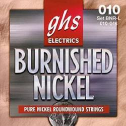 Струны для электрогитары никель, кругл.обмотка; (10-13-17-26-36-46); Burnished Nickel GHS BNR-L