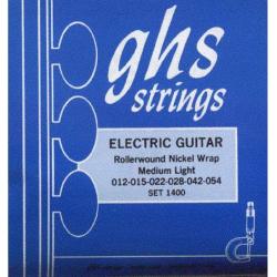 Струны для электрогитары никель; роликовая обмотка; (12-15-22-28-42-54); Nickel Rockers/GHS GHS 1400