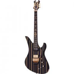 Электрогитара, 24 лада. Цвет: черный с золотыми полосками SCHECTER SYNYSTER CUSTOM-S BLK/GOLD