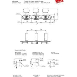 GrandTune Комплект колковой механики для классической гитары, хаузер SCHALLER 10611063.63.11