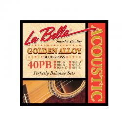 Комплект струн для акустической гитары 12-56 LA BELLA 40PB