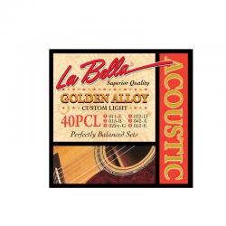Комплект струн для акустической гитары 11-52 LA BELLA 40PCL
