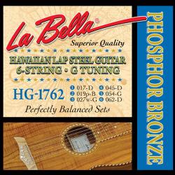 Комплект струн для слайд-гитары, строй G, фосфорная бронза, 17-62 LA BELLA HG-1762
