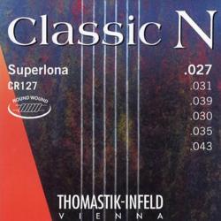 Комплект струн для акустической гитары, нейлон/посеребренная медь 027-043 THOMASTIK CR127 Classic N