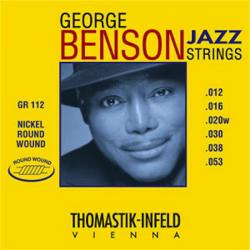 Комплект струн для акустической гитары, круглая оплетка, 12-53 THOMASTIK GR112 George Benson Jazz