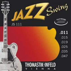 Комплект струн для акустической гитары, Light, сталь/никель, 11-47 THOMASTIK JS111 Jazz Swing