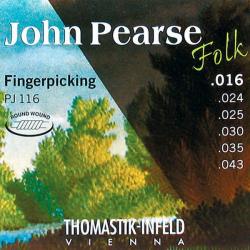 Комплект струн для акустической гитары, нейлон, 016-043 THOMASTIK PJ116 John Pearse