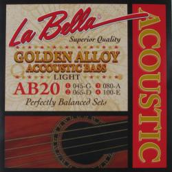 Комплект струн для акустической бас-гитары, 45-100 LA BELLA AB-20