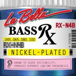 Комплект струн для бас-гитары, никелированные, 45-100 LA BELLA RX-N4B RX – Nickel