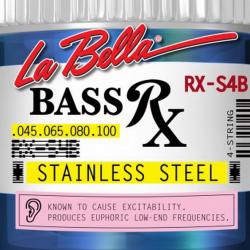 Комплект струн для бас-гитары, нерж.сталь, 45-100 LA BELLA RX-S4B RX – Stainless