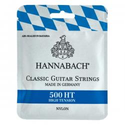 Комплект струн для классической гитары, посеребренная медь, сильное натяжение HANNABACH 500HT