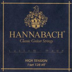 Комплект струн для классической гитары, сильное натяжение HANNABACH 728HT Custom Made Blue