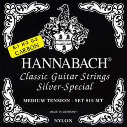 Комплект струн для классической гитары, карбон/посеребренные HANNABACH 815MTC CARBON Black SILVER SPECIAL