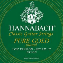 Комплект струн для классической гитары, нейлон/позолоченные HANNABACH 825LT Green PURE GOLD