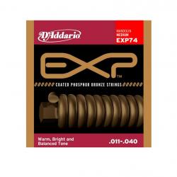Комплект струн для мандолины, фосфорная бронза, Medium, 11-40 D'ADDARIO EXP74 Coated