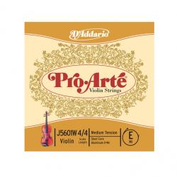 Отдельная струна Е/Ми для скрипки размером 4/4, среднее натяжение D'ADDARIO J5601W-4/4M Pro-Arte