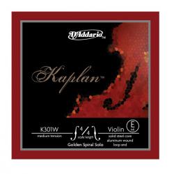Отдельная струна Е/ми для скрипки размером 4/4, среднее натяжение D'ADDARIO K301W Kaplan