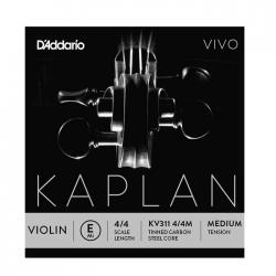 Отдельная струна E/Ми для скрипки размером 4/4, среднее натяжение D'ADDARIO KV311-4/4M Kaplan Vivo