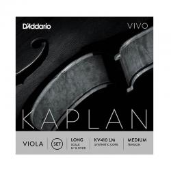Комплект струн для альта, среднее натяжение, Long Scale D'ADDARIO KV410-LM Kaplan Vivo