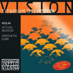 Комплект струн для скрипки, среднее натяжение THOMASTIK VIT100o Vision Titanium Orchestra