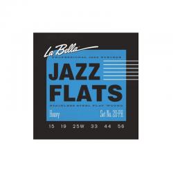 Комплект струн для джазовой электрогитары, никелированные, Heavy 15-56 LA BELLA 20PH Jazz Flats