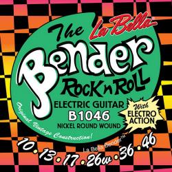 Комплект струн для электрогитары, никелированные, 10-46 LA BELLA B1046 The Bender Regular
