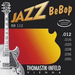 Комплект струн для электроакустической гитары, Light, сталь/никель, 12-50 THOMASTIK BB112 Jazz BeBob