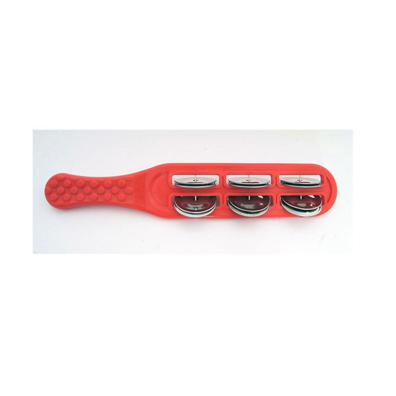  Бубенцы плоские на пластиковой красной ручке, 6 пар FLEET FLT-G16-2R