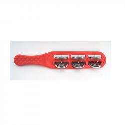 Бубенцы плоские на пластиковой красной ручке, 6 пар FLEET FLT-G16-2R