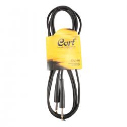 Гитарный кабель 3 м, черный, снижает шумовые помехи CORT CA-508