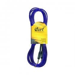 Гитарный кабель 4,5 м, синий, снижает шумовые помехи CORT CA-525 BL