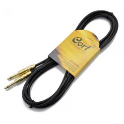 Профессиональный гитарный кабель 4,5 м, черный, разъемы Neutrik NP2X, снижает шумовые помехи CORT CA-550 BK