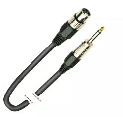 Аудио кабель с разъемами XLR3F->1/4``Jack моно, длина 6 метров WORK MK 30