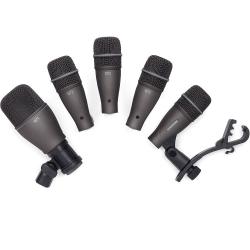 Комплект микрофонов для барабанов, (Q71 Kick Drum Mic-1 шт, Q72 Tom/Snare-4 шт. держатели для обода в наборе) в пластиковом кейсе SAMSON DK705