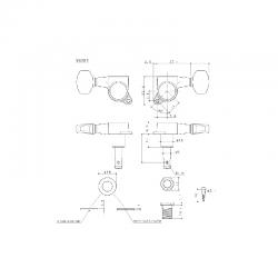 Колки, black (классический черный), 3+3 GOTOH SG381-20 3+3 Black