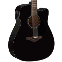 Электроакустическая гитара, цвет черный YAMAHA FGX800C BL
