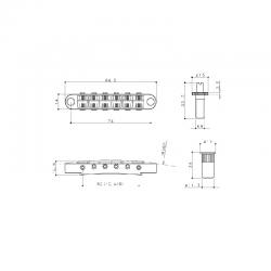 Бридж, никель GOTOH GE-103BT Nickel