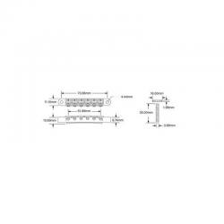 Бридж для замены ABR-1 TOM - замковый, с насечками, хром TONEPROS AVR2P-C