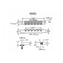  NVR2-AS TOM для замены ABR-1, Nashville 11 мм, замковый, antique silver TONEPROS NVR2-AS