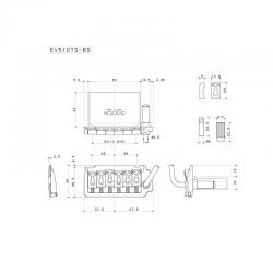 Тремоло на 2-х опорах, латунные седла, стальной блок, позолота GOTOH EV510TS-BS Gold