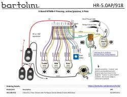 активная электроника для бас-гитары BARTOLINI HR-5.0AP/918