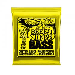 Струны для бас-гитары Nickel Wound Bass Beefy Slinky (65-80-100-130) ERNIE BALL 2840