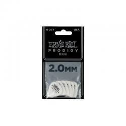 Комплект медиаторов Prodigy/2.0 mini/материал делрин/Белые/6шт/цена за комплект ERNIE BALL 9203