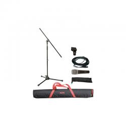 Набор: микрофон D10B с чехлом и держателем, стойка с чехлом, кабель XLR-XLR SUPERLUX MSK10B-X