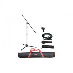 Набор: микрофон ECOA с чехлом и держателем, стойка MS108 с чехлом, кабель XLR-джек SUPERLUX MSKA-P
