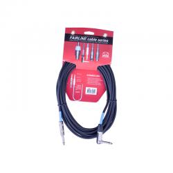Инструментальный кабель 7.5 м, прямой джек - угловой джек SUPERLUX SFI7.5PR