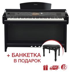 Клавинова (электронное пианино с автоакомпанементом), полированное черное YAMAHA CVP-705PE