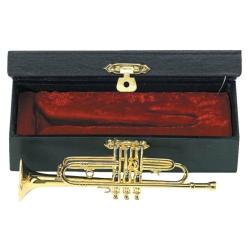 Сувенир труба, латунь, 15 см, с футляром GEWA Miniature Instrument Trumpet