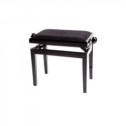 Банкетка черная глянцевая прямые ножки верх черный GEWA Piano Bench Deluxe Black Highgloss